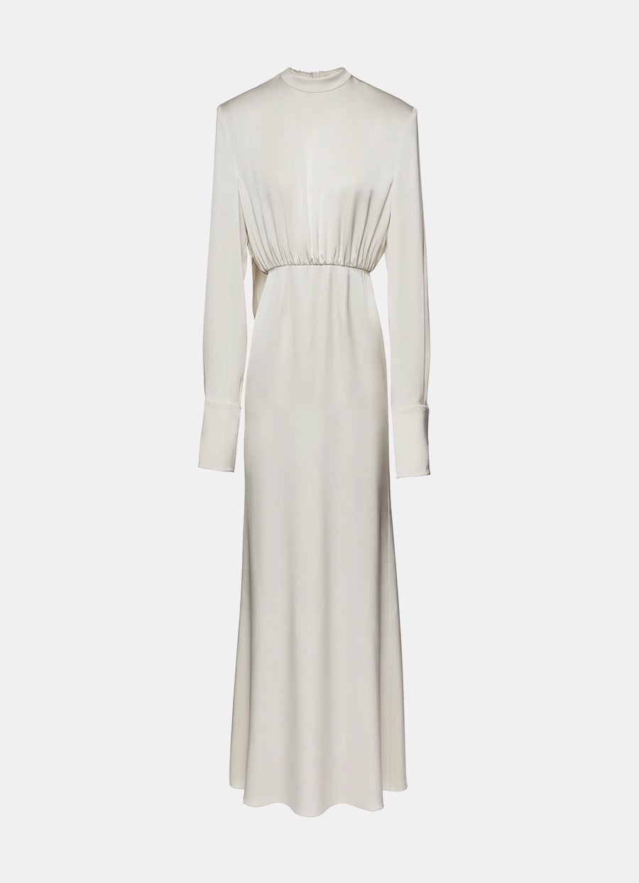 Silk Round Neck Gown