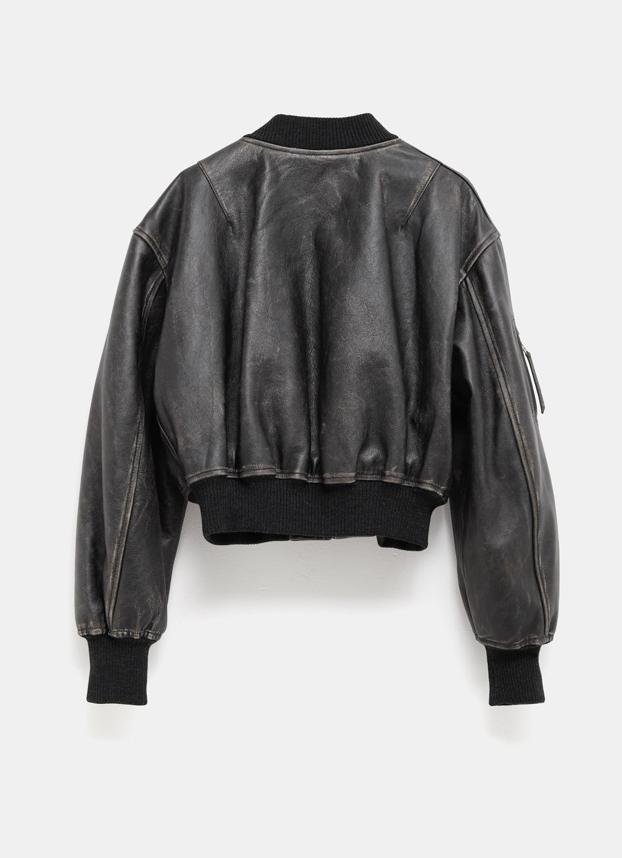 Leather Bomber Jacket