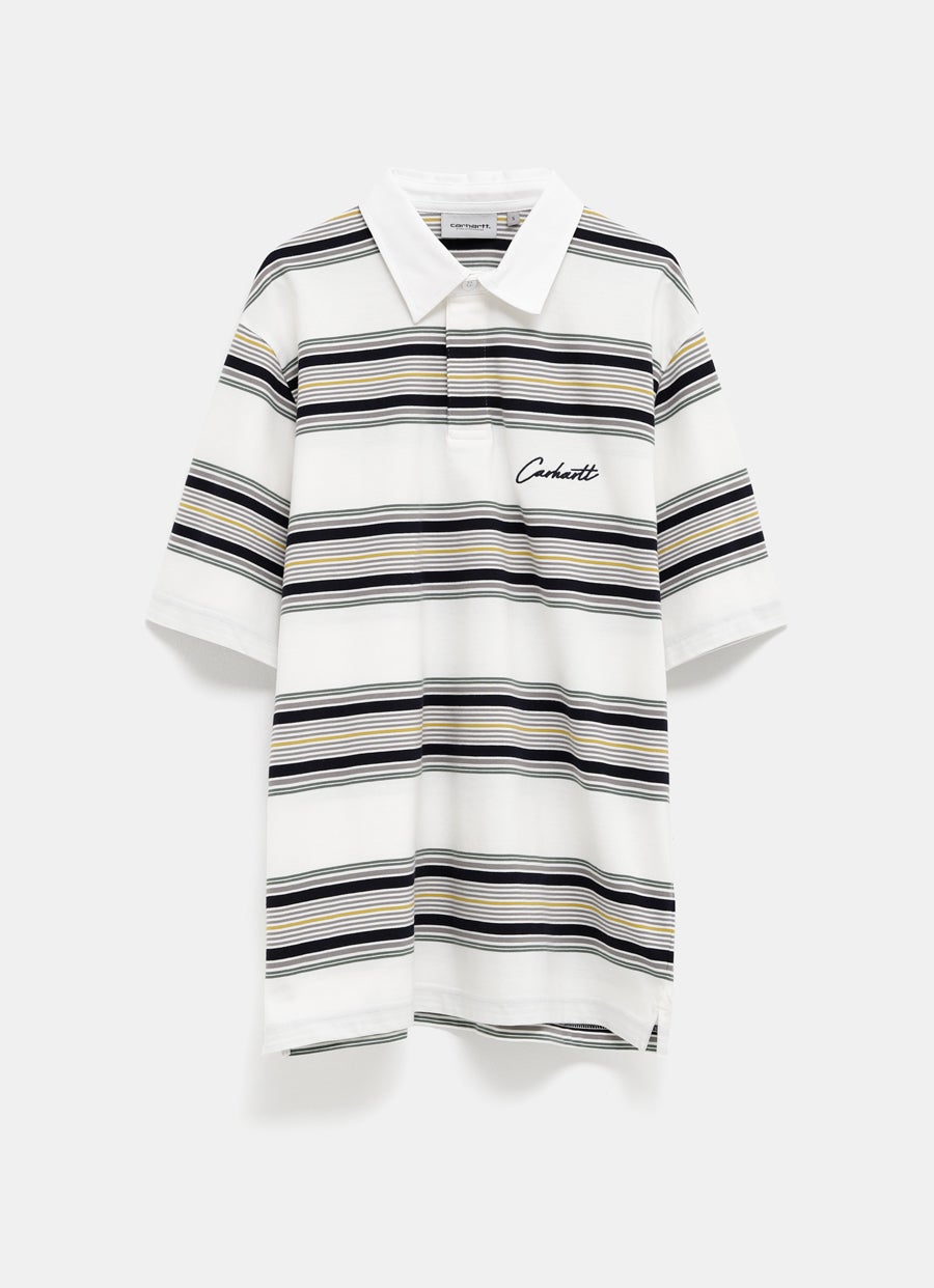 Gaines Rugby Striped Polo Shirt