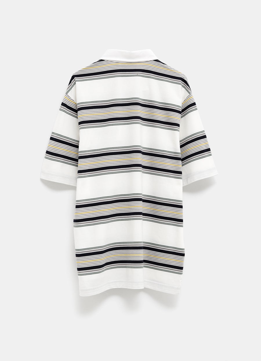 Gaines Rugby Striped Polo Shirt