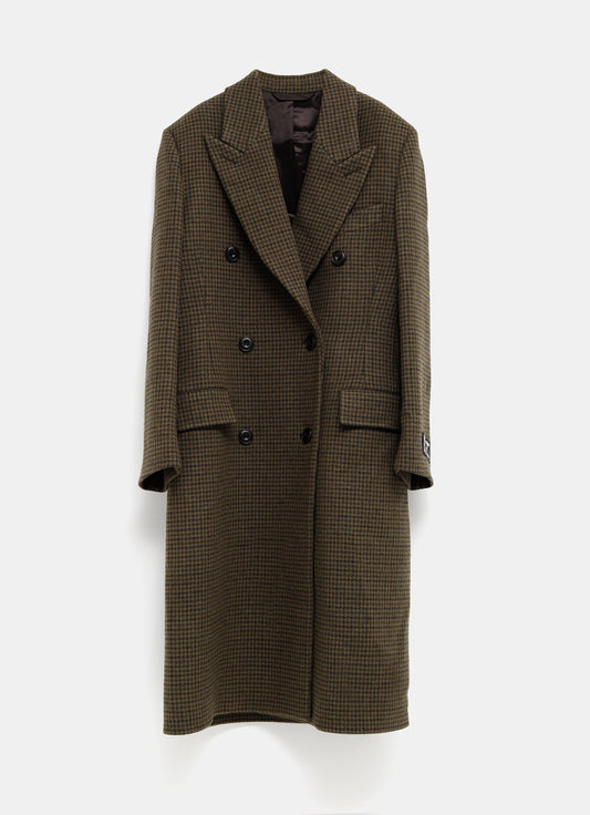 Wool Checked Coat