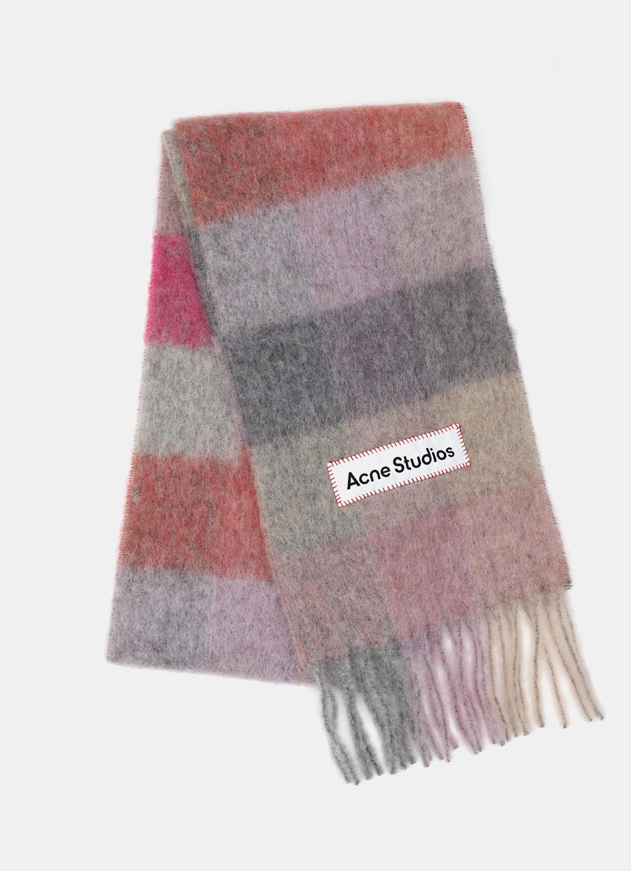 Mohair Checkered Scarf