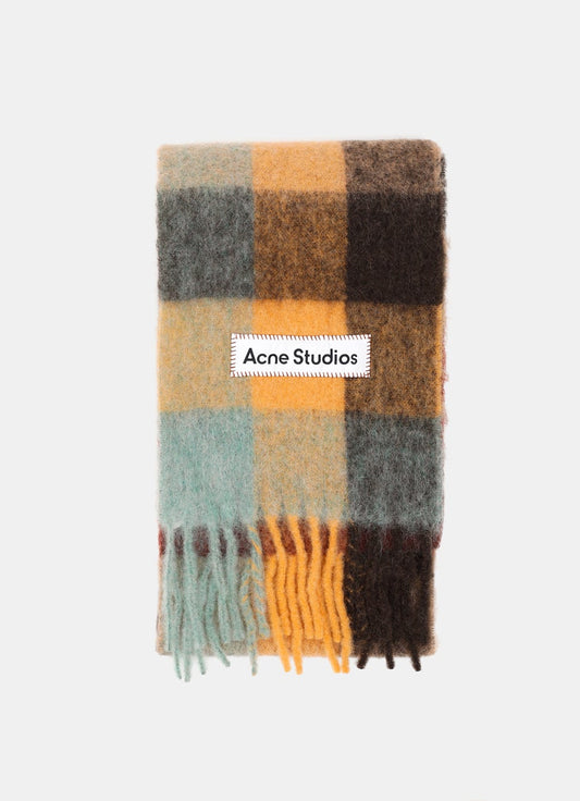 Mohair Checkered Scarf