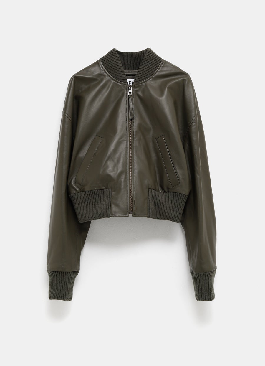 Bomber Jacket in Nappa Lambskin