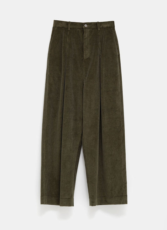 Low crotch trousers in cotton and cashmere