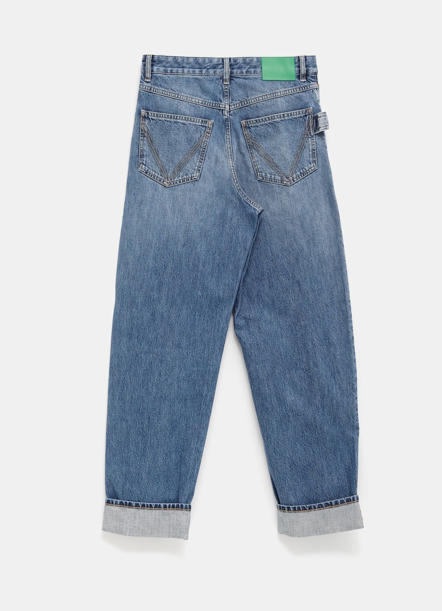 Vintage Indigo Turned Up Denim