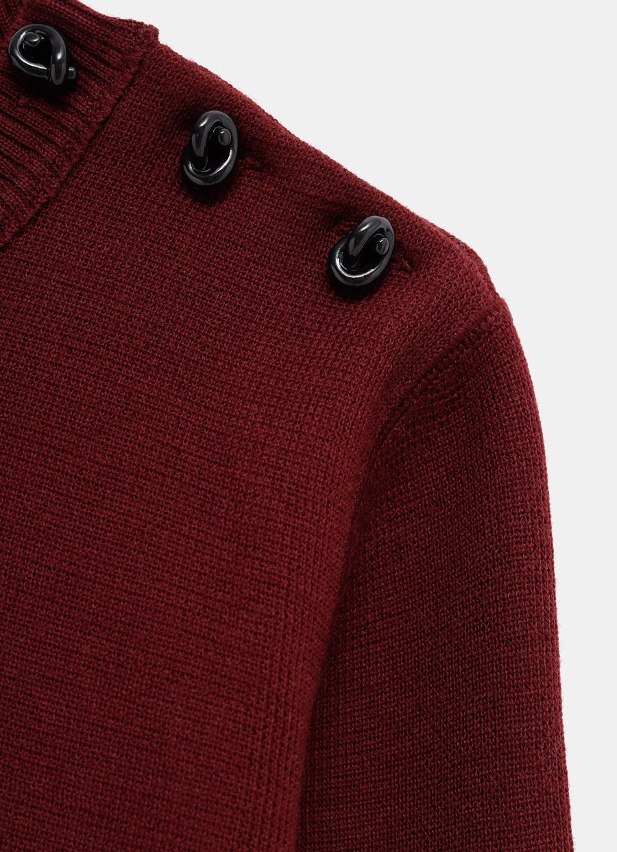 Wool Jumper with Knot Buttons