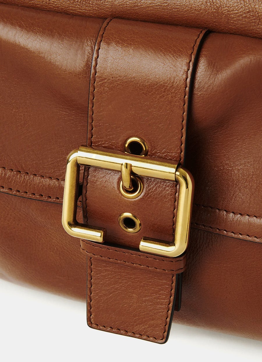 Camera Bag in Shiny Leather