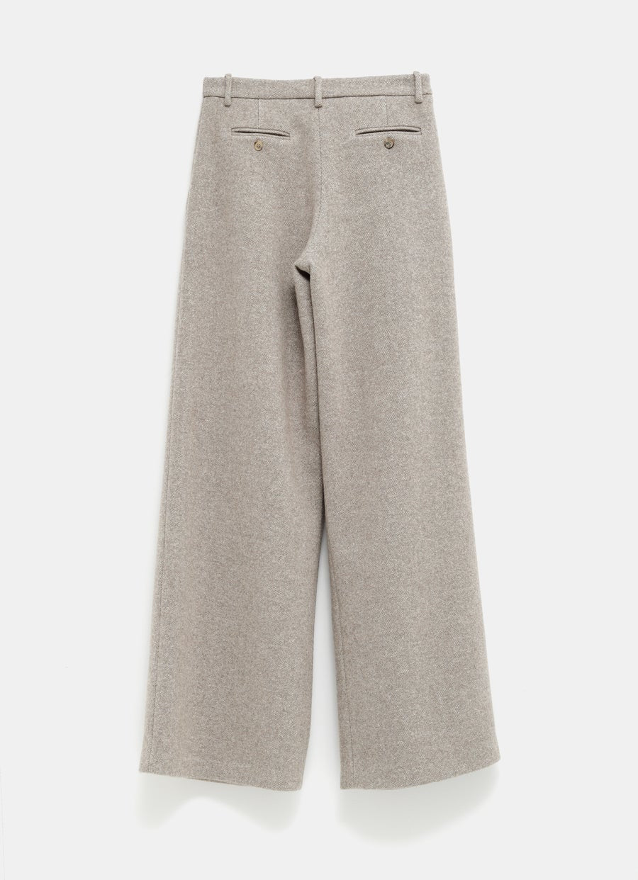 Wide-Leg Tailored Wool Pants