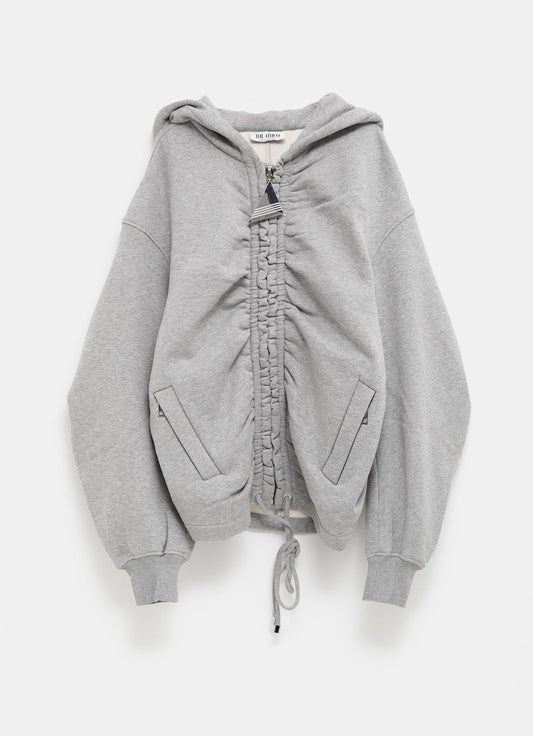 Ruched Grey Hoodie