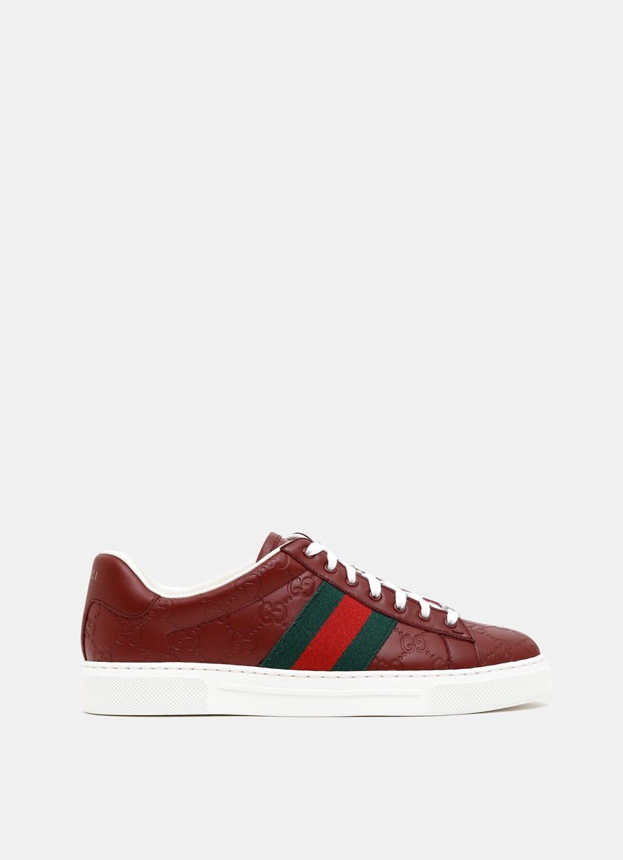 Men's Gucci Ace Sneaker with Web