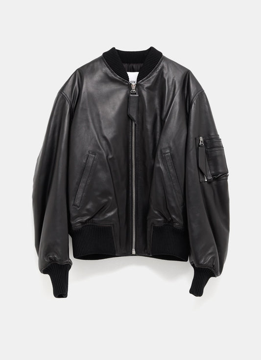 Anja Leather Bomber