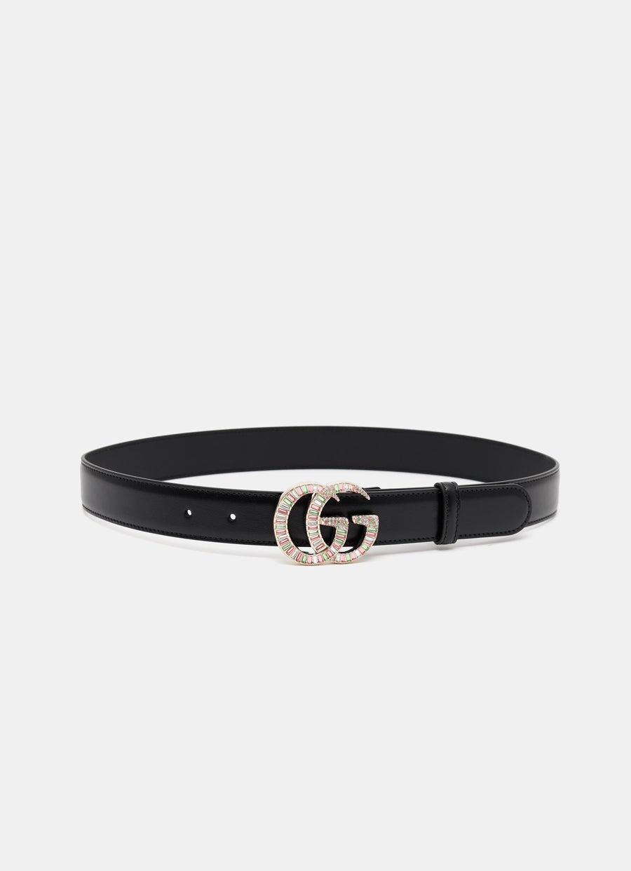 GG Marmont Belt with Crystal Buckle