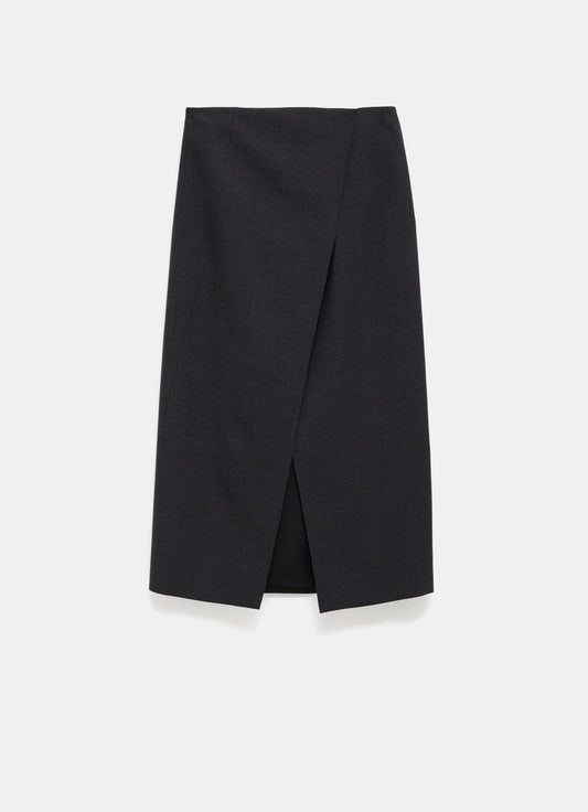 Wool Gabardine Skirt