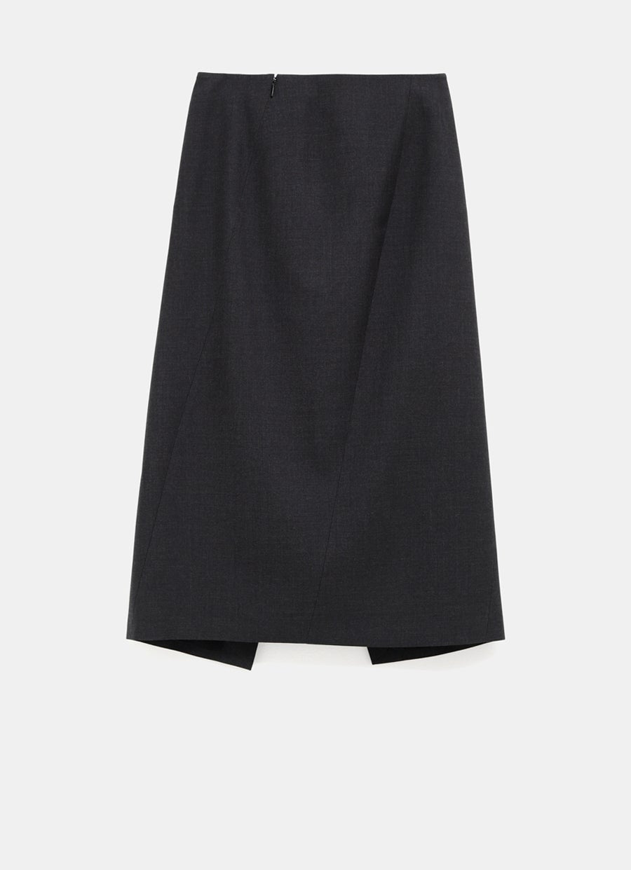 Wool Gabardine Skirt