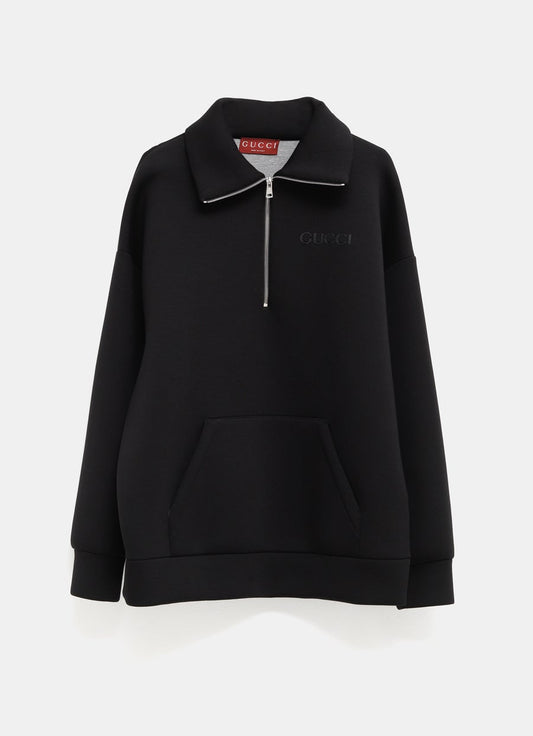 Viscose Jersey Zip Sweatshirt