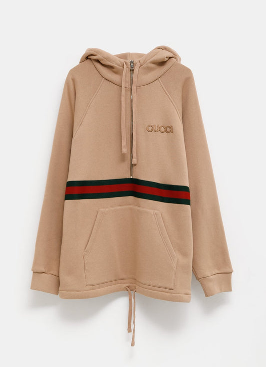 Sweatshirt with Web and Gucci Logo