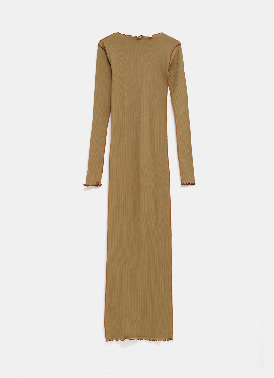 Vein Long Sleeve Dress