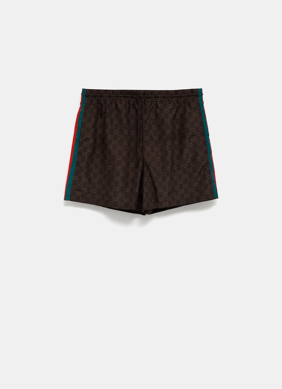 GG Jacquard Nylon Swim Shorts