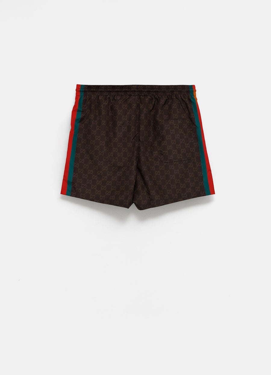 GG Jacquard Nylon Swim Shorts