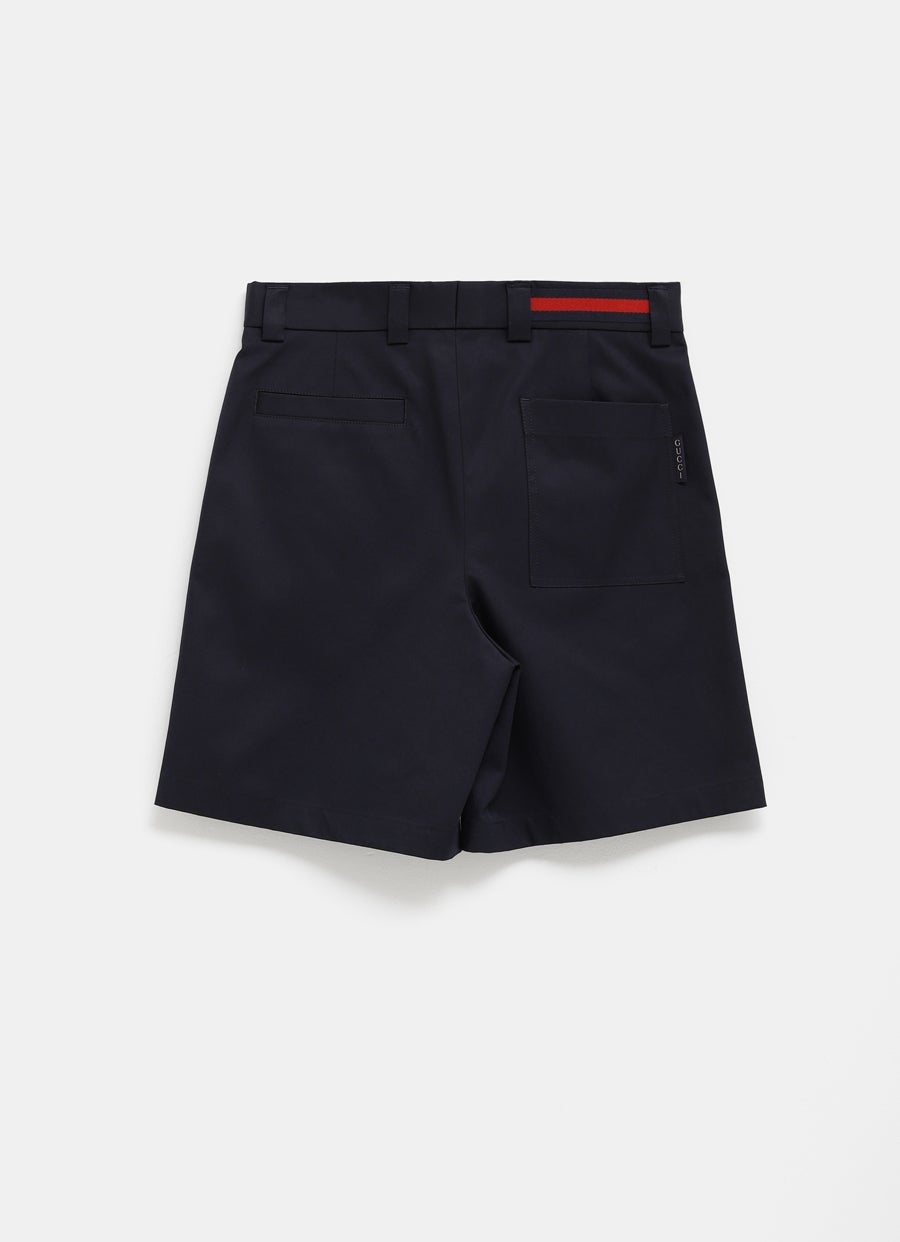 Double Cotton Twill Short with Web