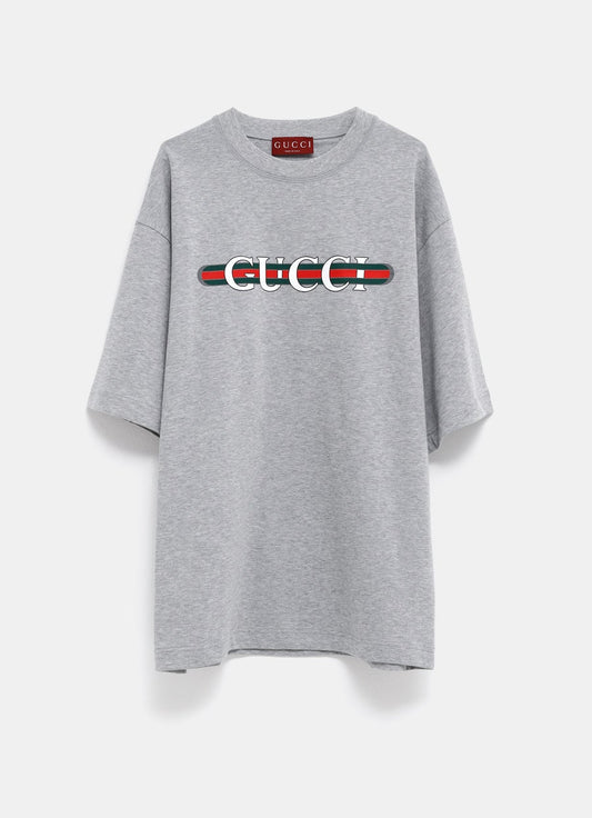 Cotton Jersey T-Shirt with Gucci Print