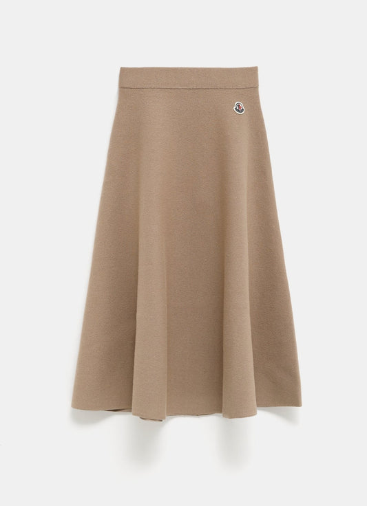 Wool and Cotton Midi Skirt