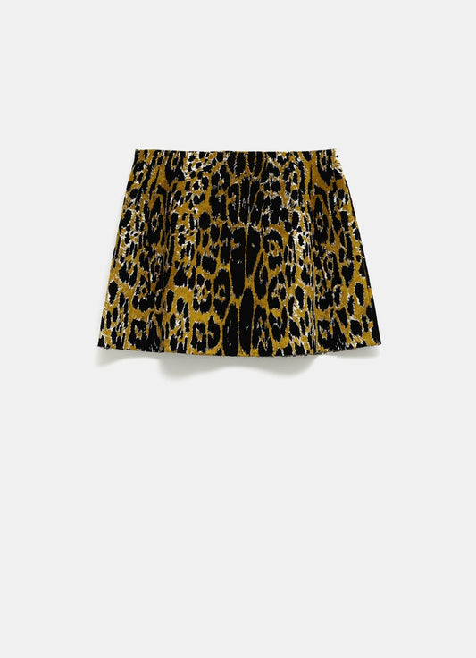 Leopard-Print Miniskirt