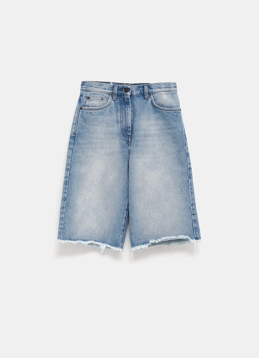 Denim Bermuda Pants