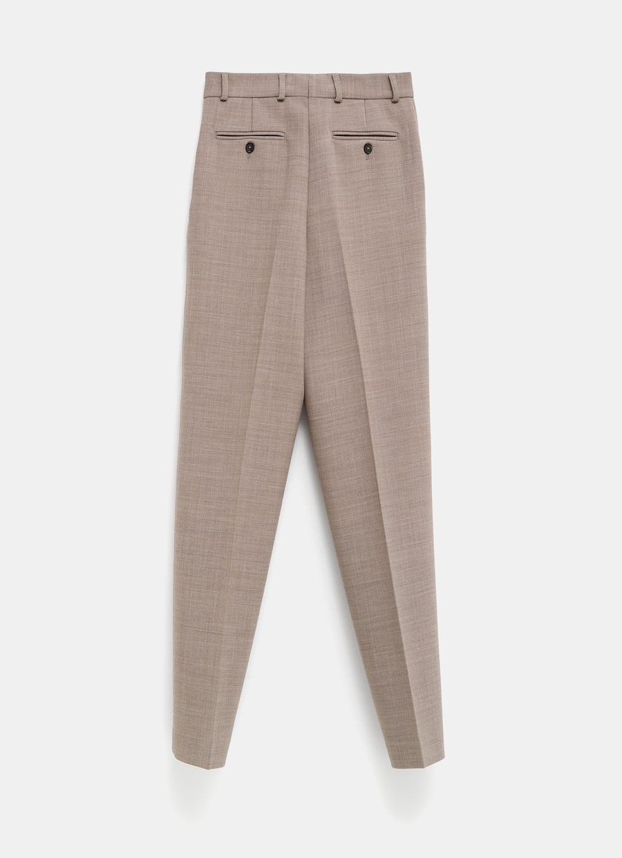 Melange Tapered Trousers