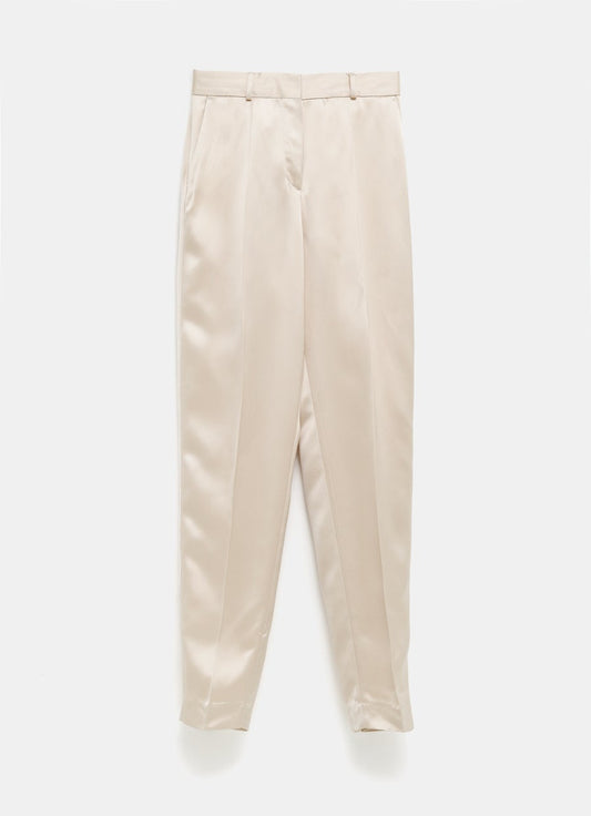 Fluid Satin Tapered Trousers