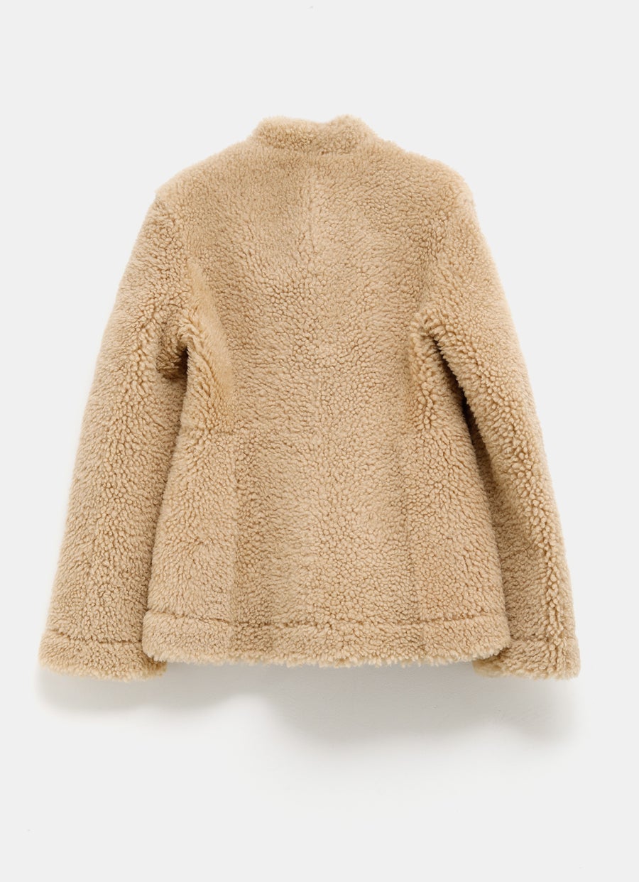 Cinched Shearling Jacket