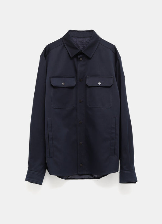 Cotton Crépe Shirt Jacket