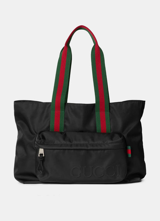 Large Tote Bag with Gucci Logo