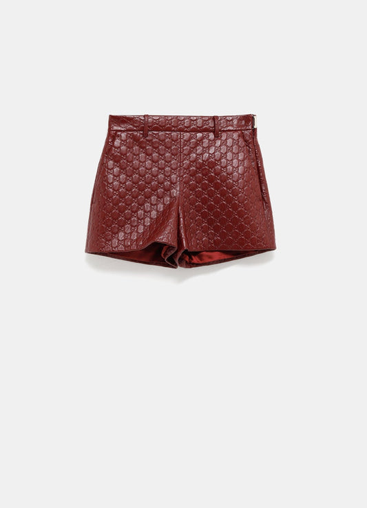 GG Embossed Leather Short