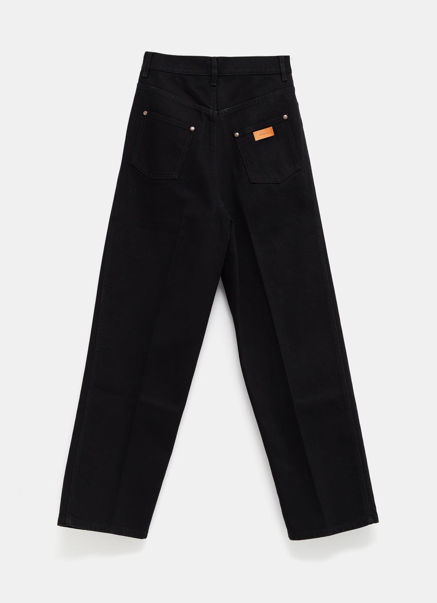 High Waisted Black Denim Pants