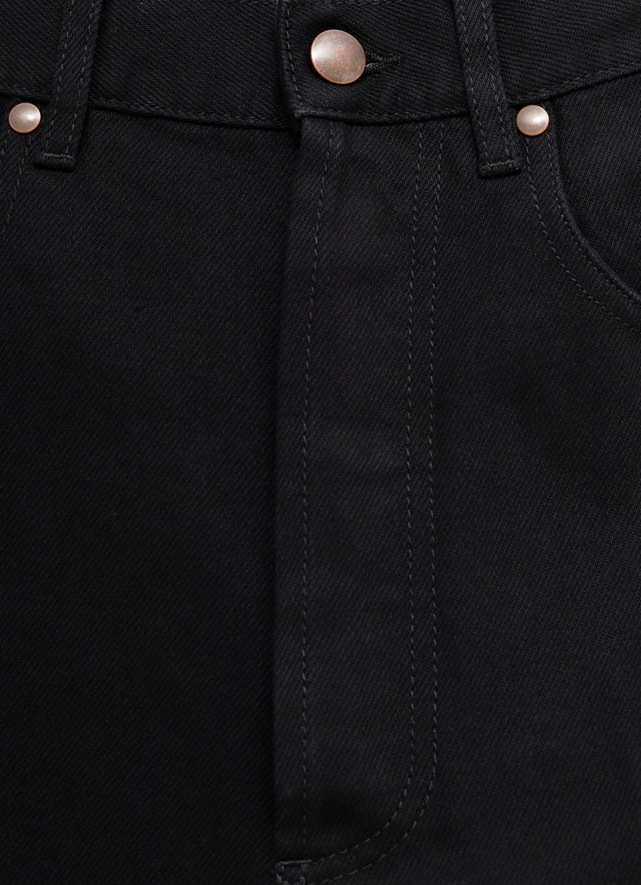 High Waisted Black Denim Pants