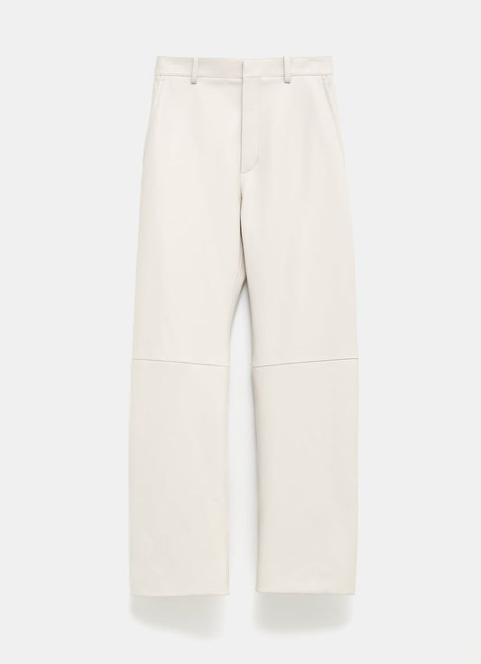 Leather Rounded Leg Trousers