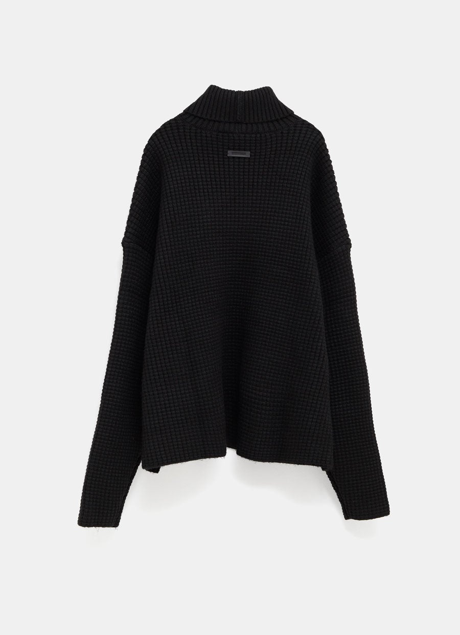 Heavy Waffle Turtleneck Sweater