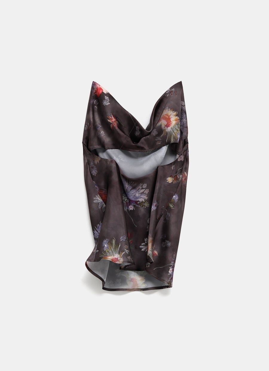 Invisible Strap Floral Top