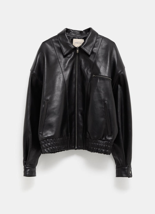 Lora Leather Bomber