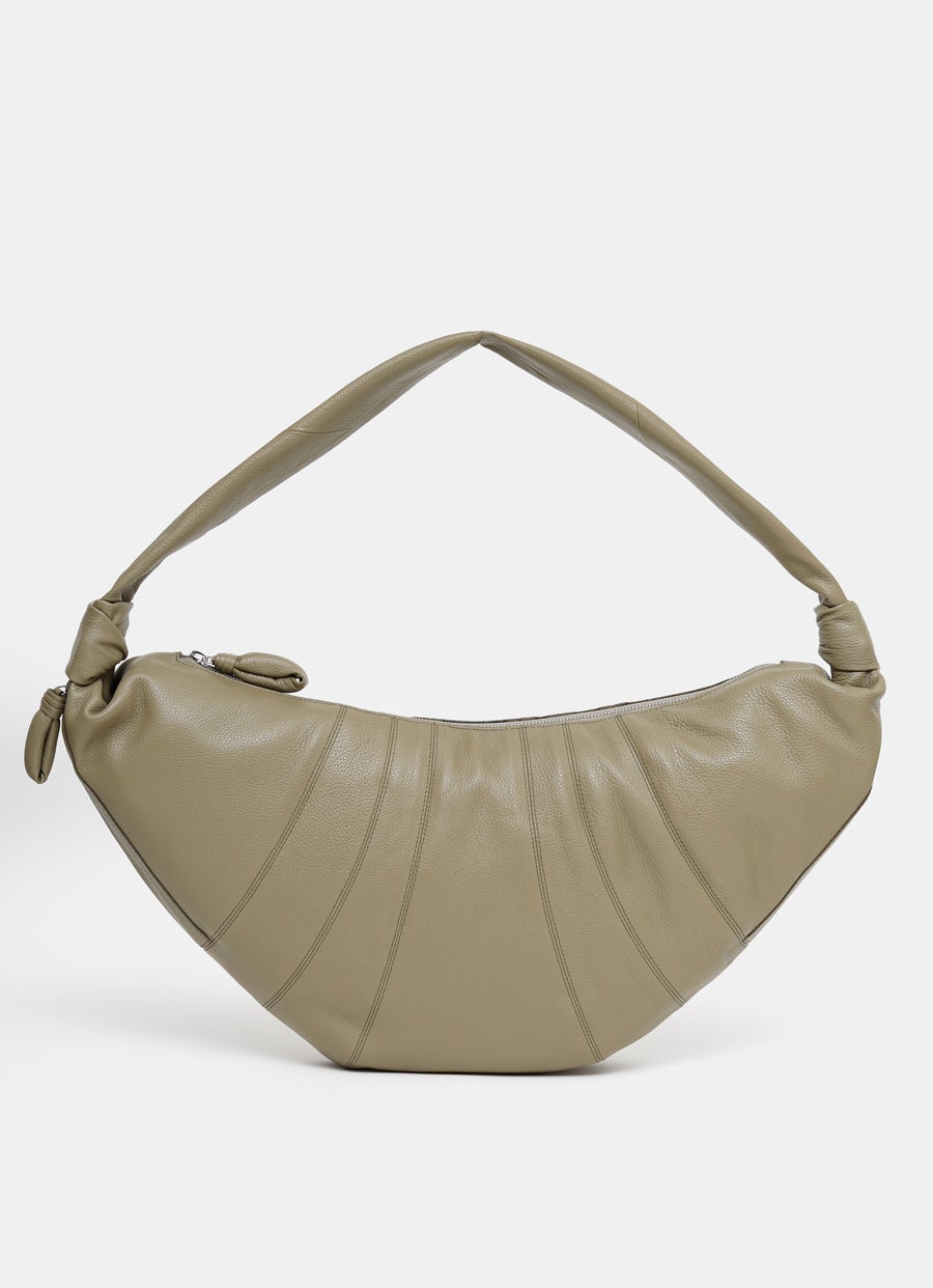 Large Croissant Bag in soft grained leather