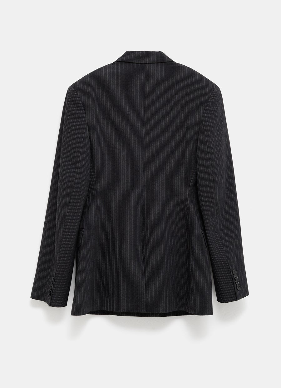 Double-Breasted Pinstripe Jacket