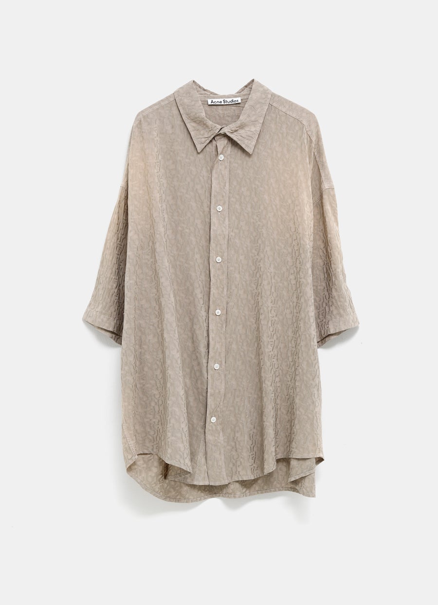 Button-Up Monogram Shirt for Men