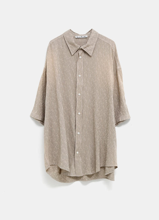 Button-Up Monogram Shirt for Men