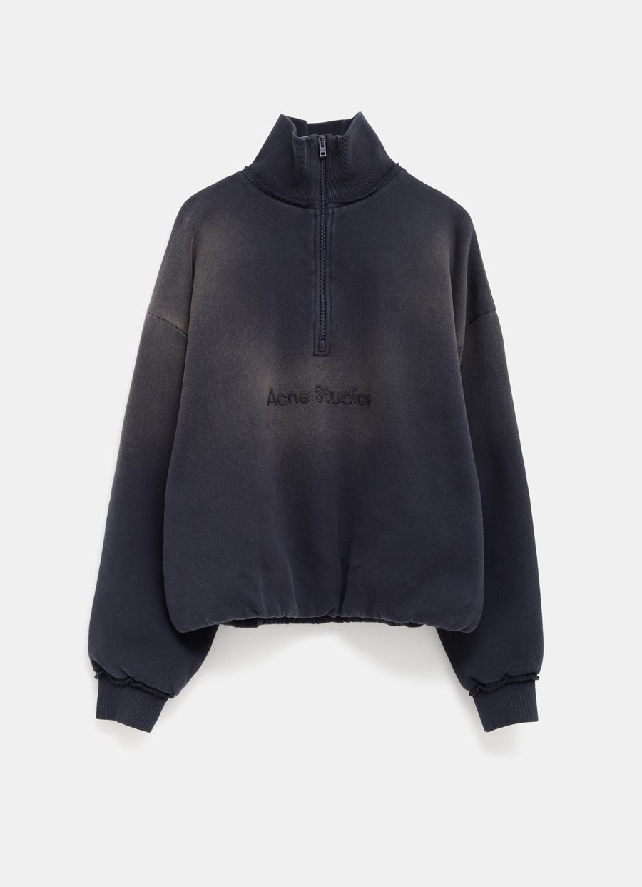 High Neck Zip Sweatshirt