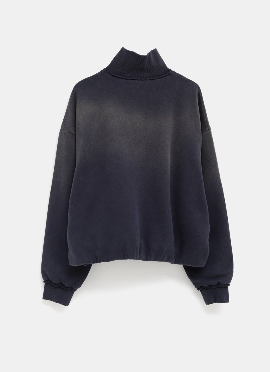 High Neck Zip Sweatshirt