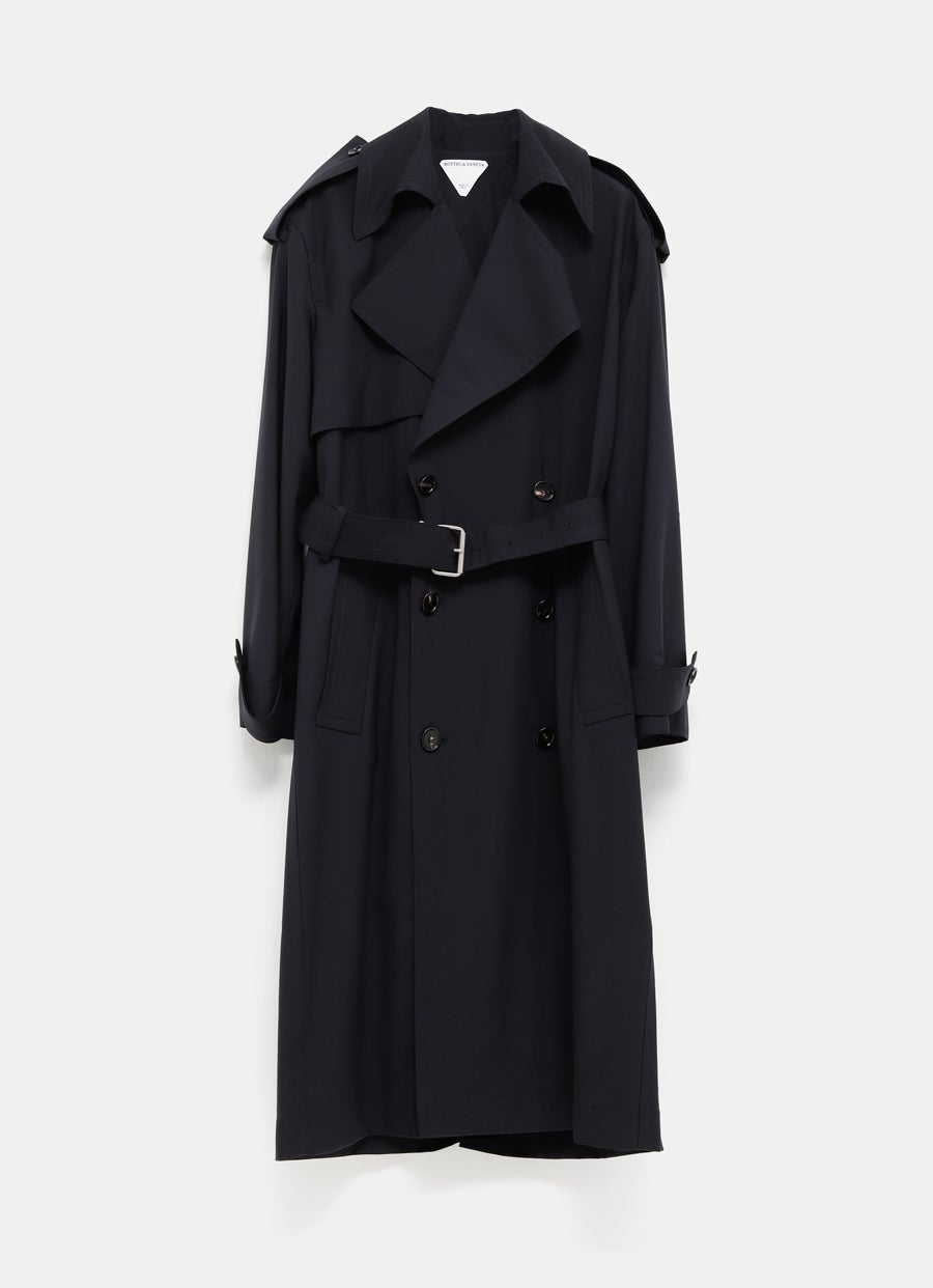 Fine Wool Trench Coat