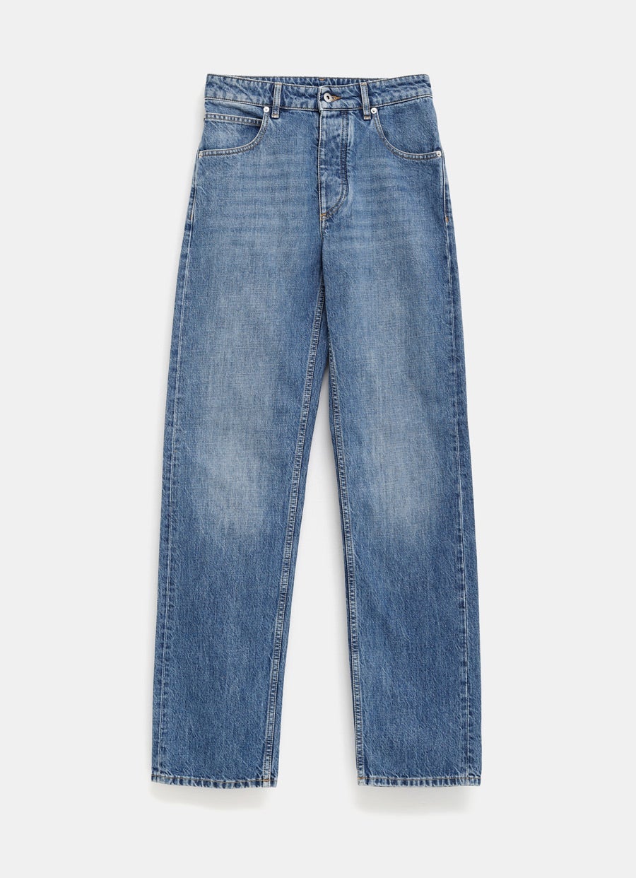 Intrecciato Patch Straight Leg Jeans