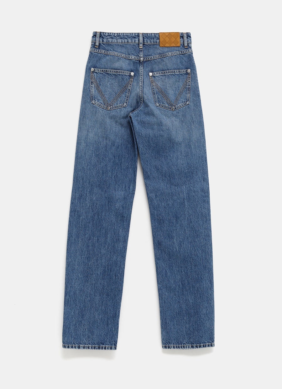 Intrecciato Patch Straight Leg Jeans